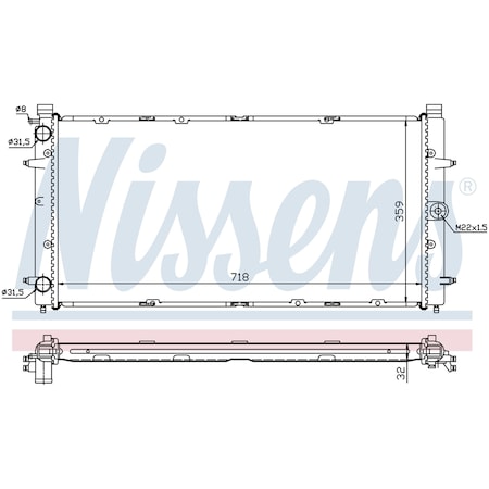 Nissen Nissens Radiator, 65273A 65273A